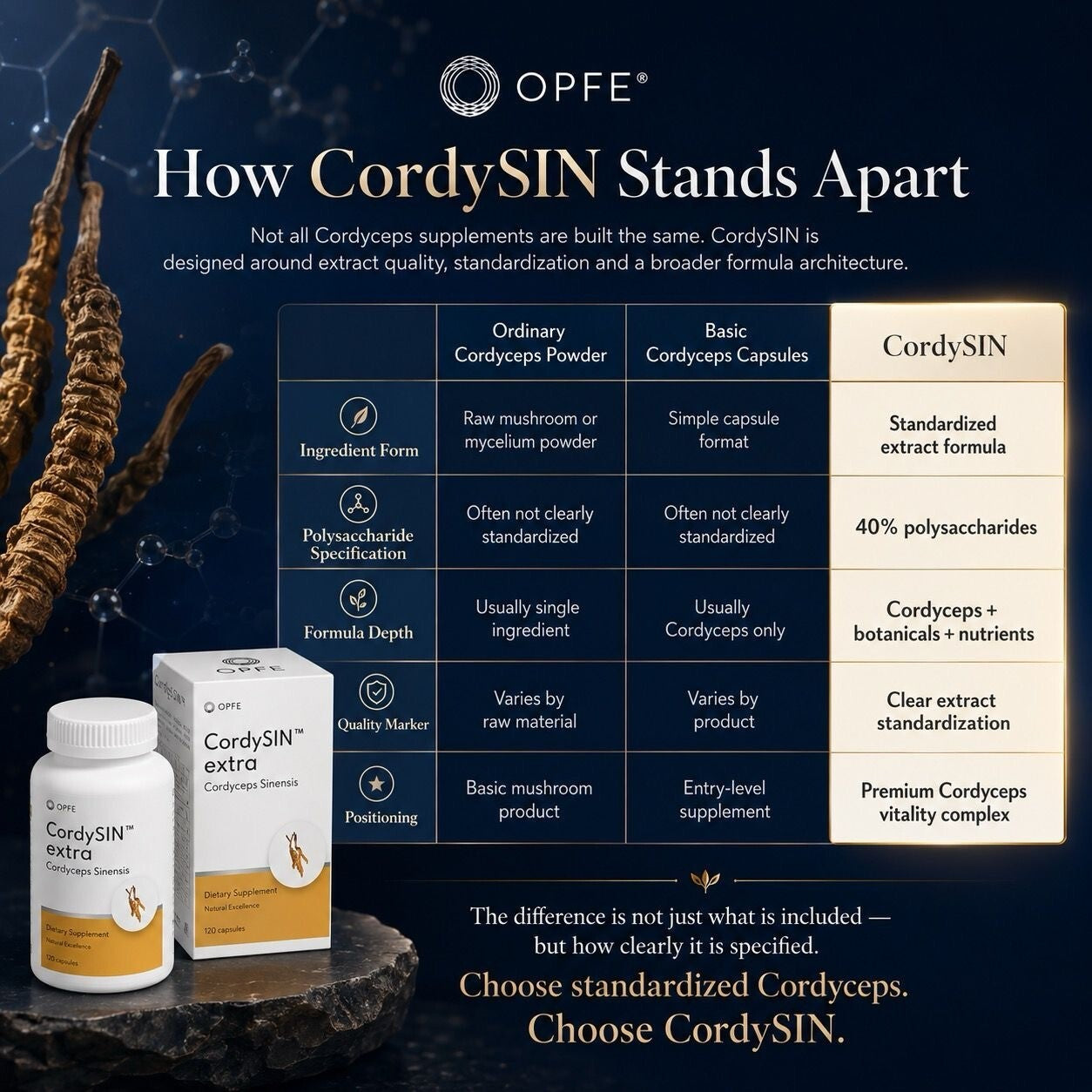 CordySIN extra, Cordyceps Sinensis (OPFE étrend-kiegészítő)