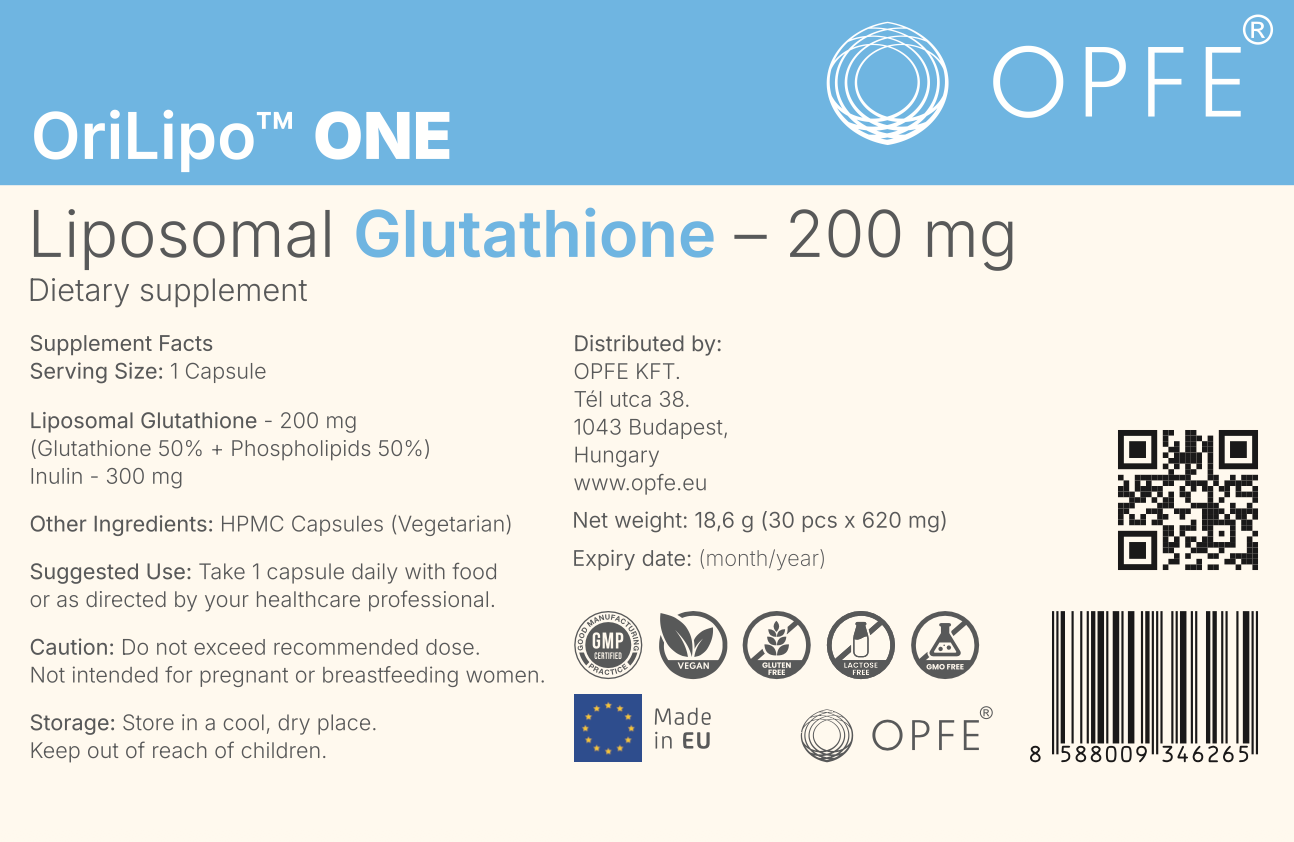 OPFE OriLipo ONE Liposomal Glutathione 200 mg