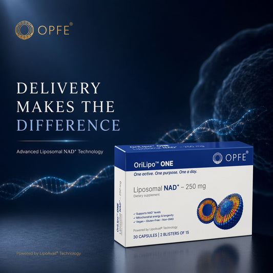 OriLipo™ ONE Liposzómás NAD+ 250mg, 100% természetes gyógynövények