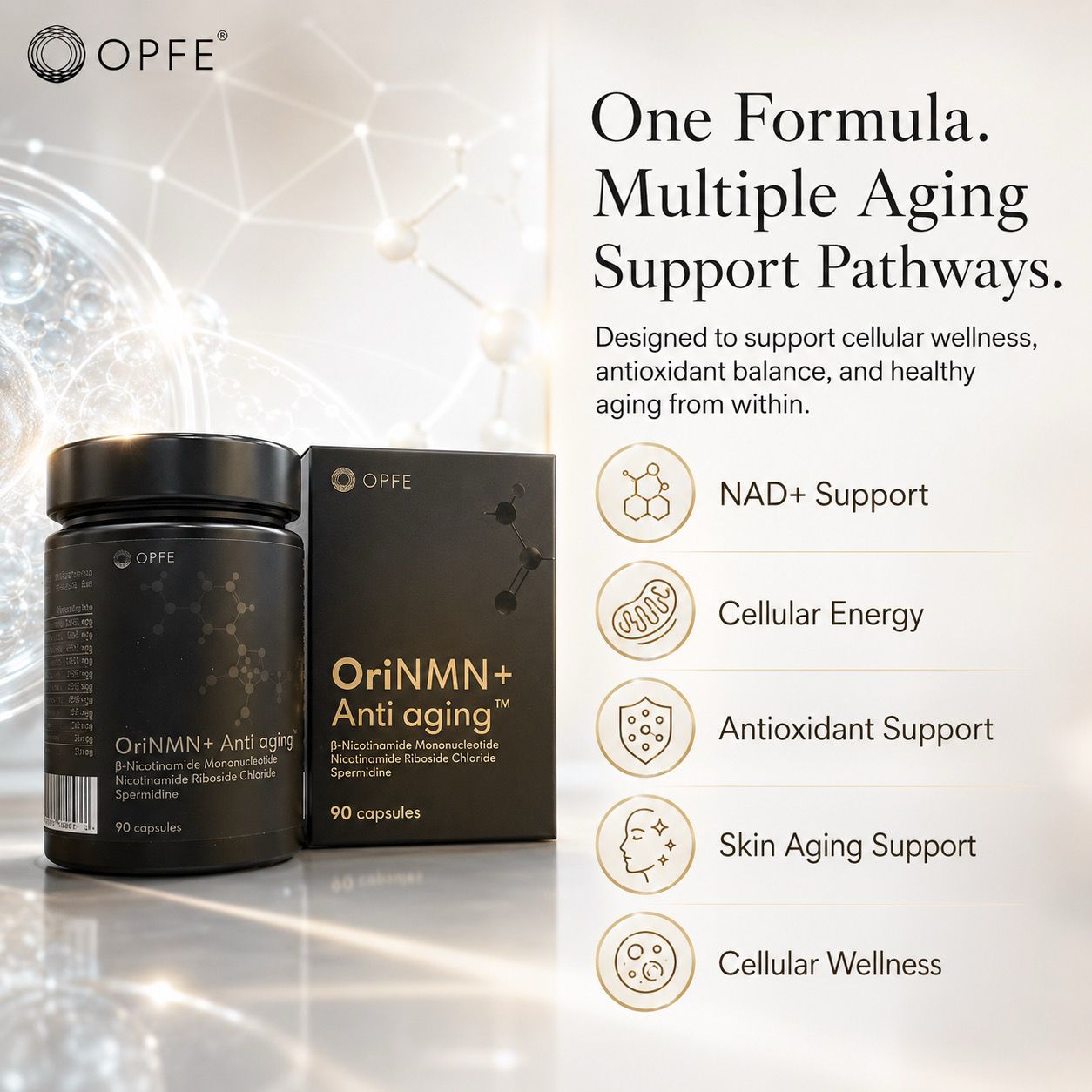 OriNMN+ Anti-aging, EU-ban gyártva (OPFE étrend-kiegészítő)