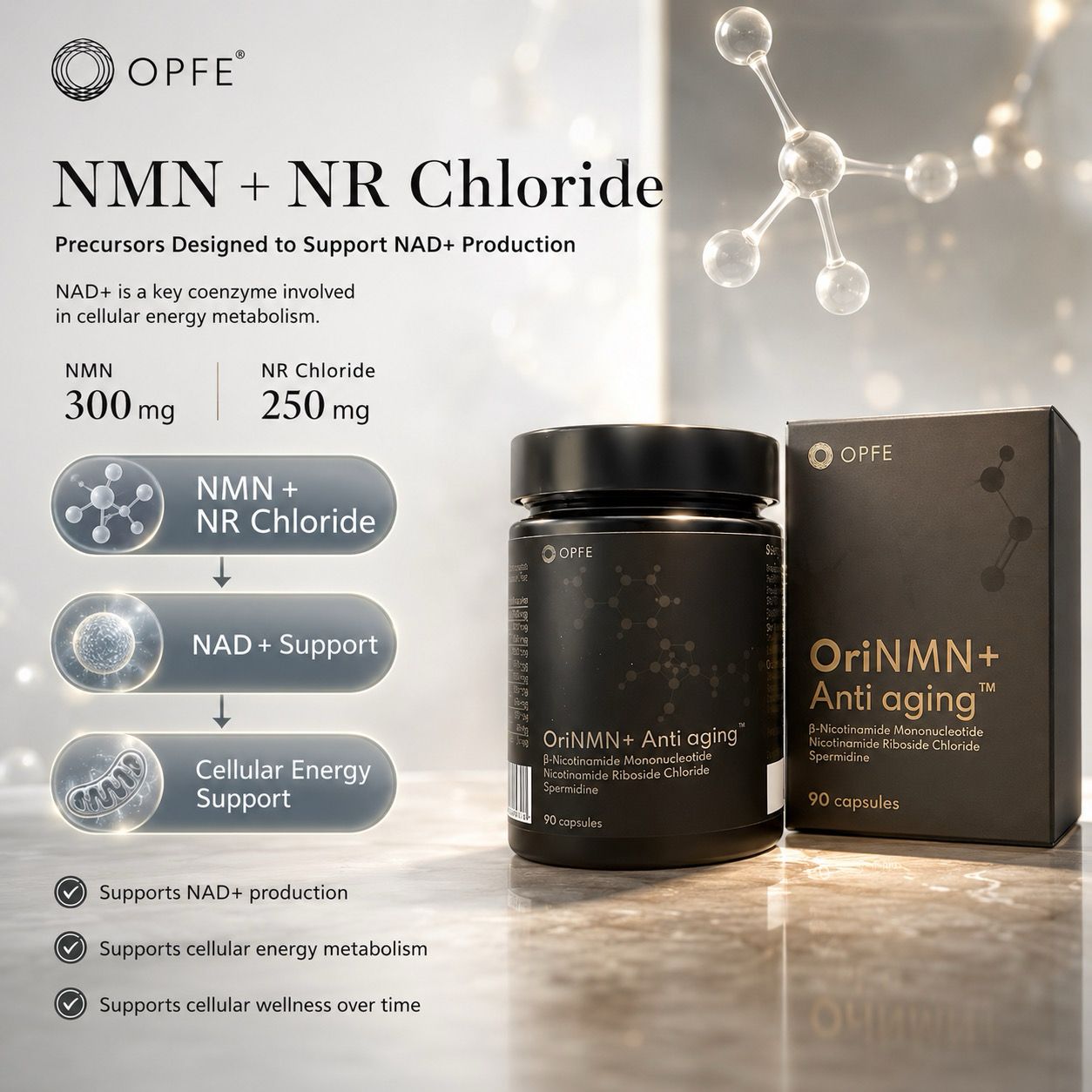 OriNMN+ Anti-aging, EU-ban gyártva (OPFE étrend-kiegészítő)