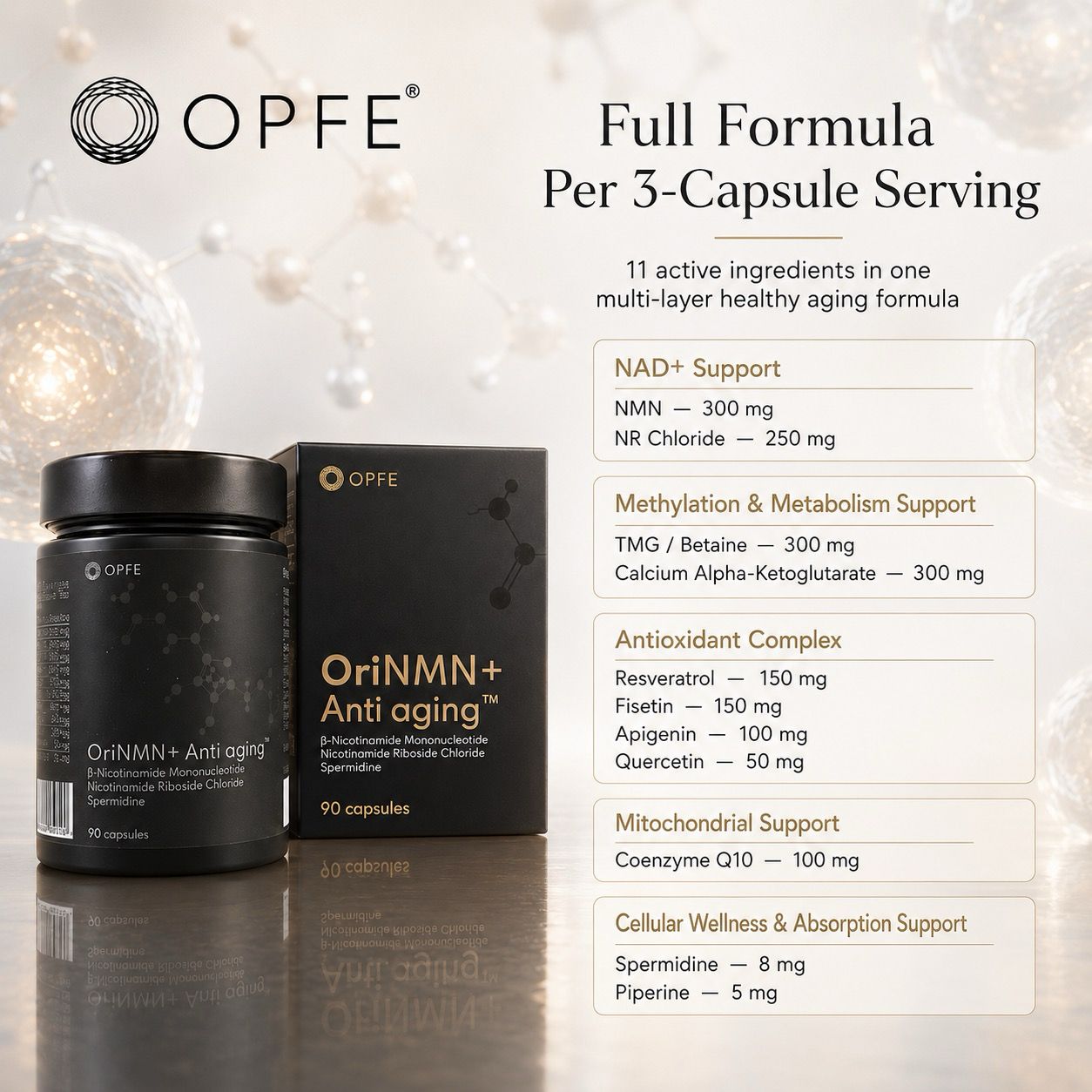 OriNMN+ Anti-aging, EU-ban gyártva (OPFE étrend-kiegészítő)