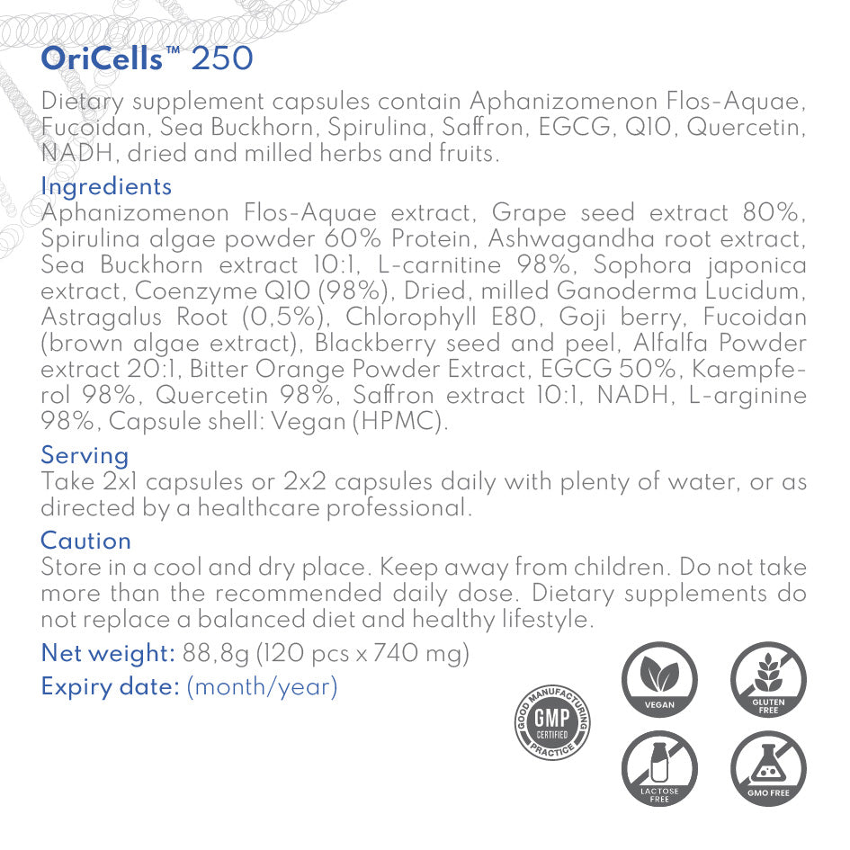 OriCells 250 – zmes OriCells (doplnok stravy OPFE)