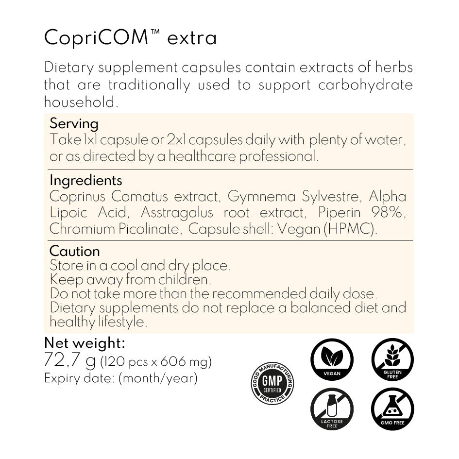 CopriCOM extra - Coprinus Comatus (doplnok stravy OPFE)